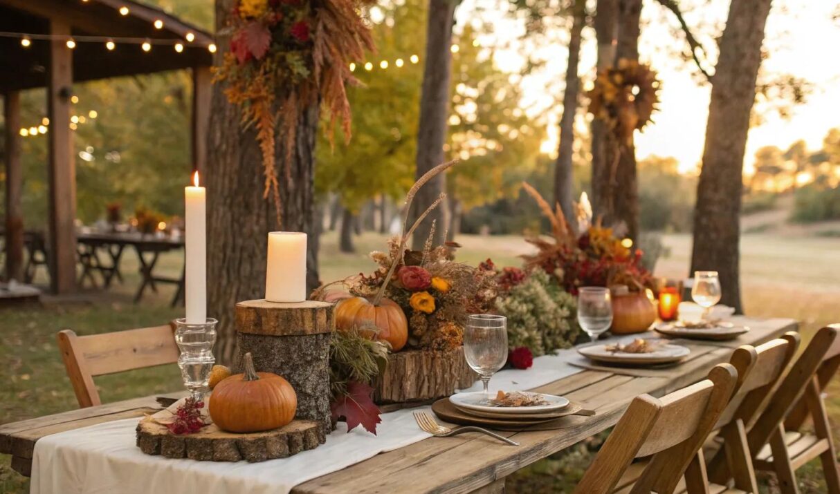 13+ Charming Rustic Fall Wedding Centerpiece Ideas