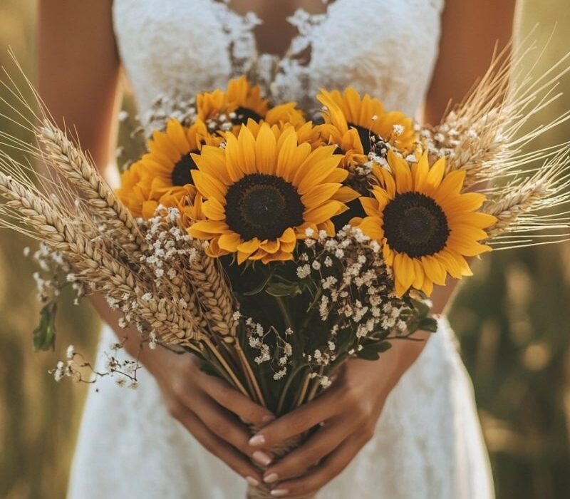 19 Sunflower Wedding Bouquet Ideas That Feel Fresh and Full of Joy