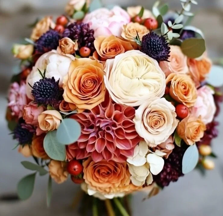 Stunning Wedding Bridal Bouquets for a Fall-Inspired Celebration