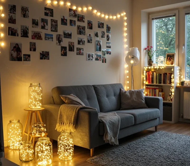 DIY Ideas Using String Lights to Decorate Your Rooms